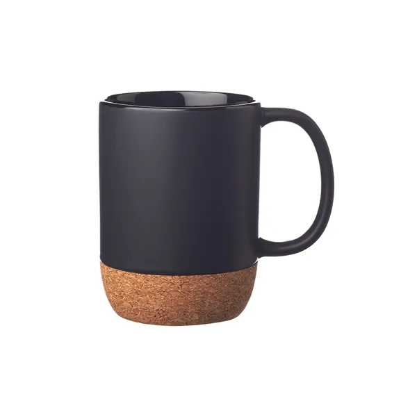 15 oz. ceramic mug with matte finish and cork bottom with... from ASI 37218 Athena Promo (tm)