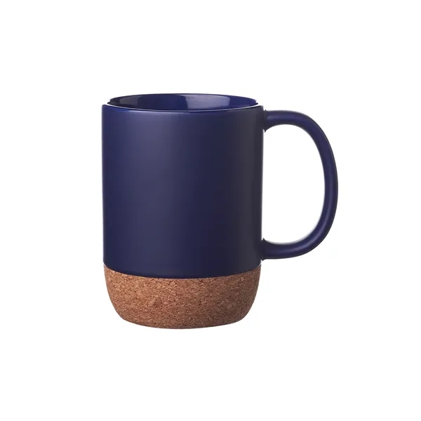 15 oz. ceramic mug with matte finish and cork bottom with... from ASI 37218 Athena Promo (tm)