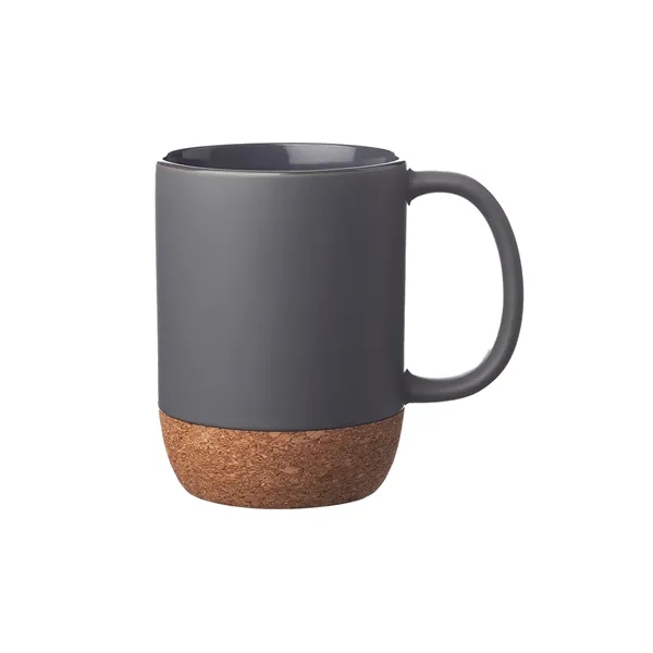 15 oz. ceramic mug with matte finish and cork bottom with... from ASI 37218 Athena Promo (tm)
