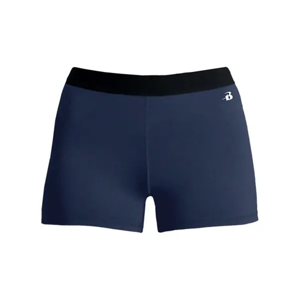 Women's compression shorts with a 3" inseam, stretch body fit, and... from ASI 84358 S&S Activewear