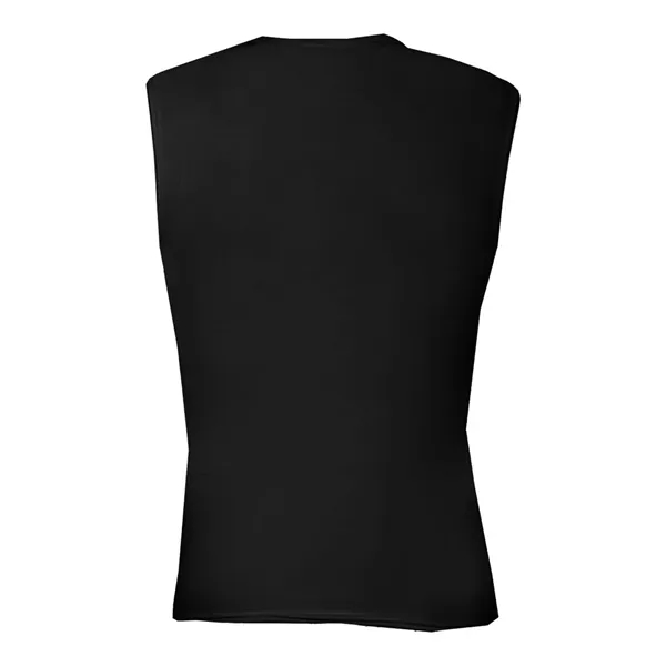 Sleeveless compression tee with stretch body fit, self-fabric collar, and double-needle... from ASI 84358 S&S Activewear
