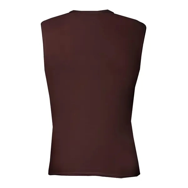 Sleeveless compression tee with stretch body fit, self-fabric collar, and double-needle... from ASI 84358 S&S Activewear