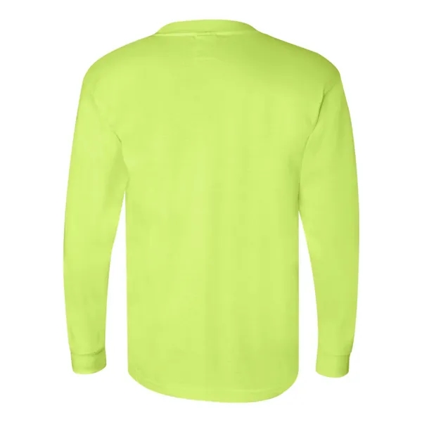 Adult pre-shrunk 100% cotton long sleeve t-shirt with a pocket, union... from ASI 84358 S&S Activewear