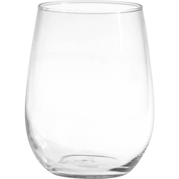 17 oz. clear stemless wine glass with optional 22K gold-colored halo.... from ASI 71920 Moderne Glass Company Inc / Glass America®