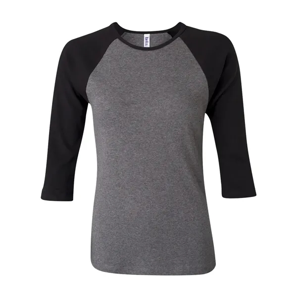 Women's baby rib 3/4 sleeve raglan t-shirt. Blank product.... from ASI 84358 S&S Activewear