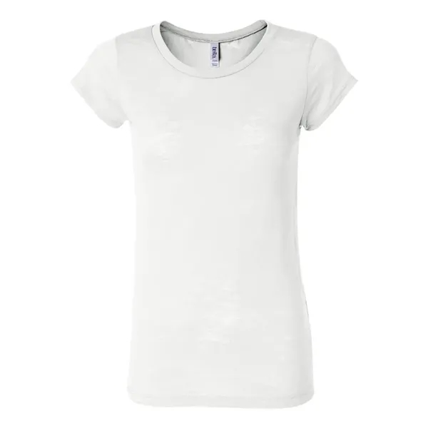 Women's burnout t-shirt with capped sleeves. Blank product.... from ASI 84358 S&S Activewear