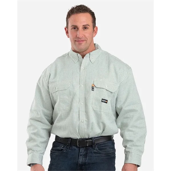 Berne Apparel Flame-Resistant Down Plaid Work Shirt... from ASI 84358 S&S Activewear