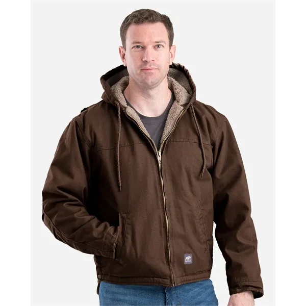 Berne Apparel Heartland Washed Duck Hooded Work Coat... from ASI 84358 S&S Activewear