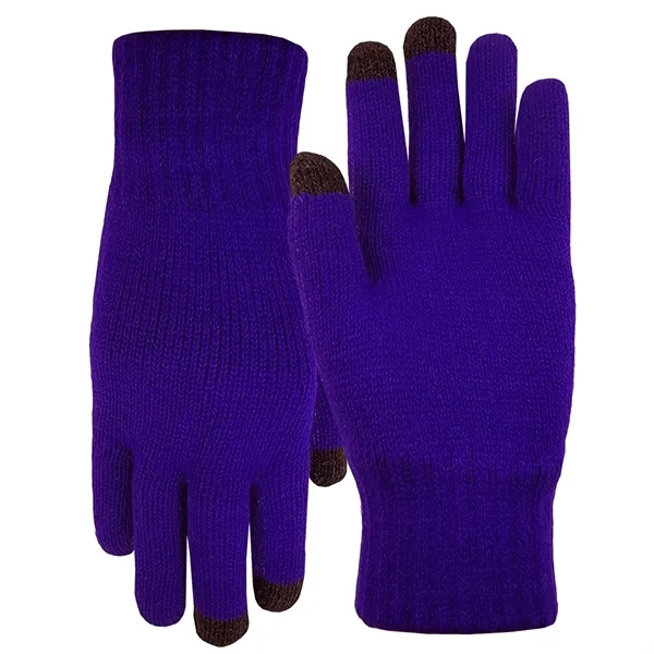 Deluxe acrylic knit gloves featuring conducting fiber on three fingertips for... from ASI 90160 Suntex Industries