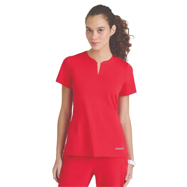 Skechers Slip-Ins - Women's One Pocket Notch Glide Scrub Top... from ASI 86018 Scrub Authority