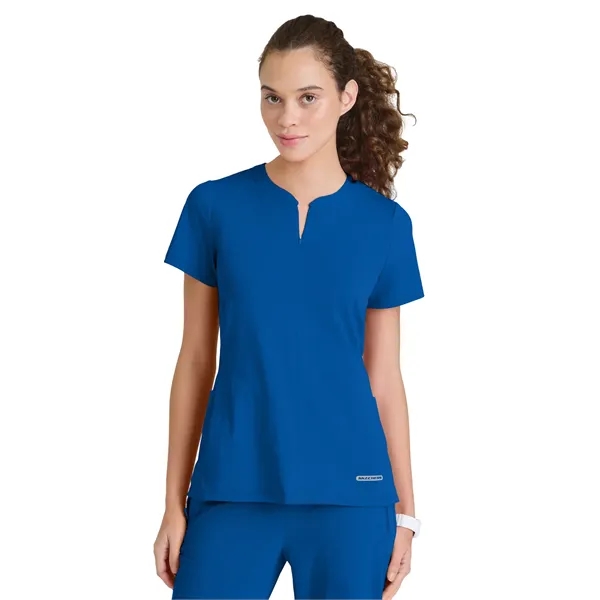 Skechers Slip-Ins - Women's One Pocket Notch Glide Scrub Top... from ASI 86018 Scrub Authority