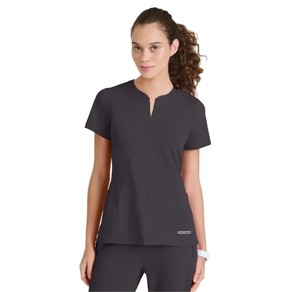 Skechers Slip-Ins - Women's One Pocket Notch Glide Scrub Top... from ASI 86018 Scrub Authority