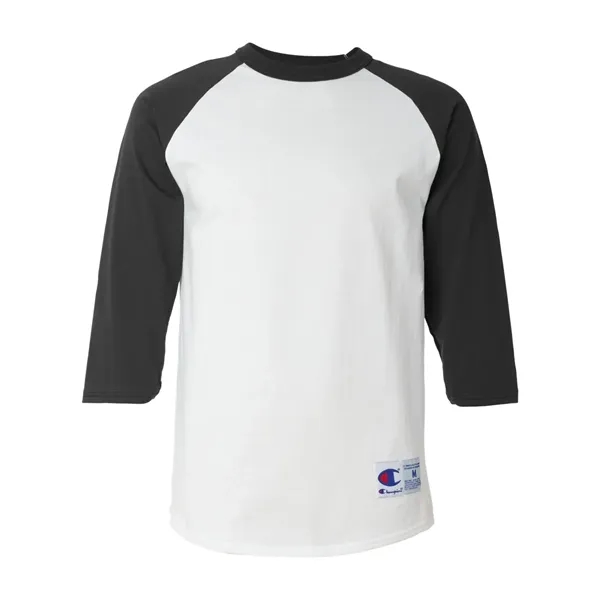 Cotton baseball T-shirt with a contrast rib collar and 3/4 raglan... from ASI 84358 S&S Activewear