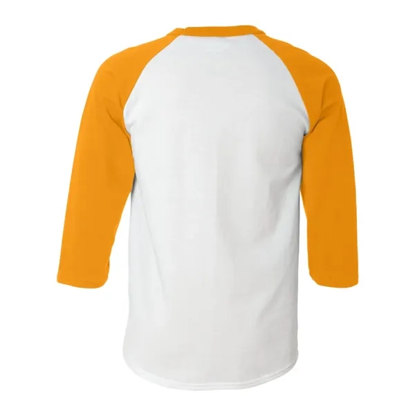 Cotton baseball T-shirt with a contrast rib collar and 3/4 raglan... from ASI 84358 S&S Activewear