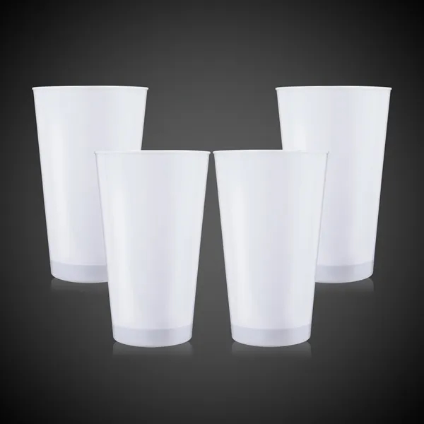 16 oz. opaque white plastic cup with built-in LED lights, in... from ASI 42016 Brighter Promotions Inc
