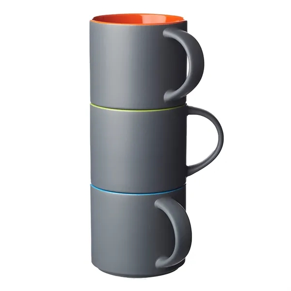Stackable matte finish ceramic mug of 16 oz. capacity with 1... from ASI 37218 Athena Promo (tm)
