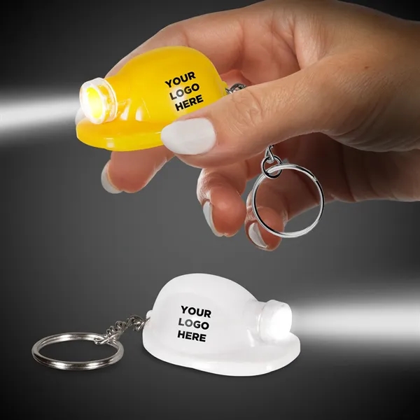 Safety helmet LED light up flashlight with keychain attachment.... from ASI 42016 Brighter Promotions Inc / Chemical Light™