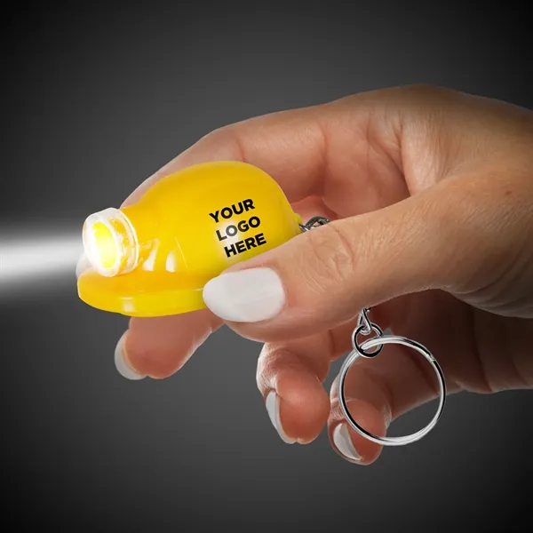 Safety helmet LED light up flashlight with keychain attachment.... from ASI 42016 Brighter Promotions Inc / Chemical Light™