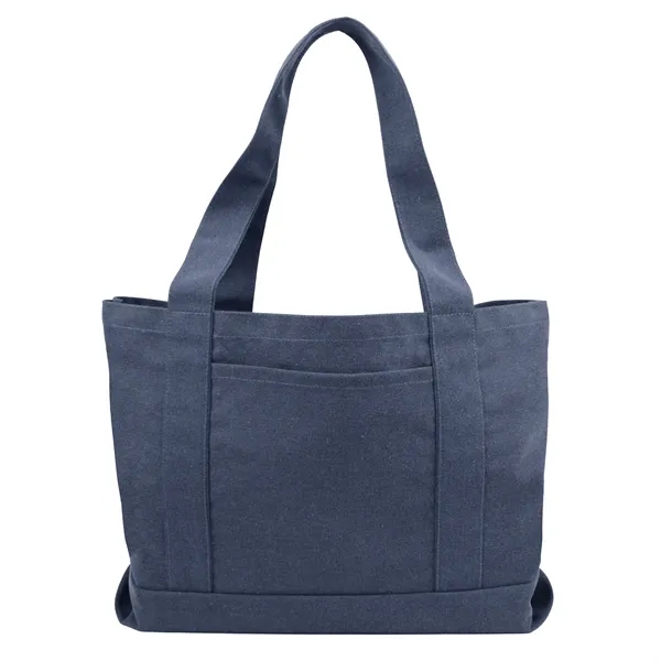 12 oz cotton canvas stonewashed boat tote (18"W x 12"H x... from ASI 37980 Bagworld