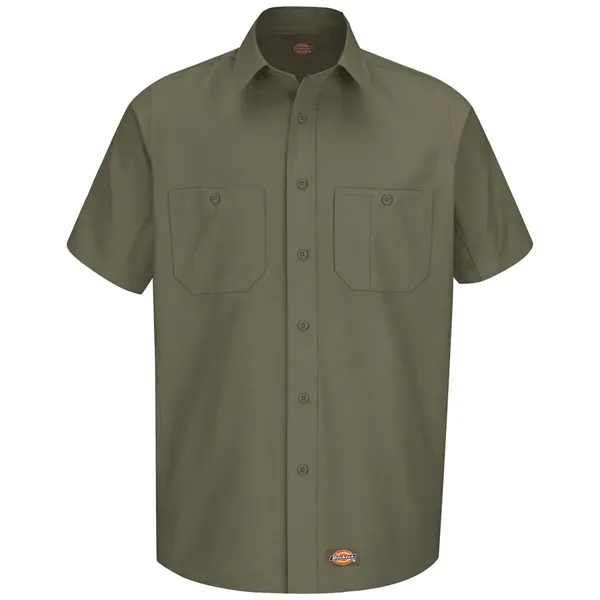 Cotton/polyester short sleeve work shirt with moisture wicking, soil release, color... from ASI 84358 S&S Activewear