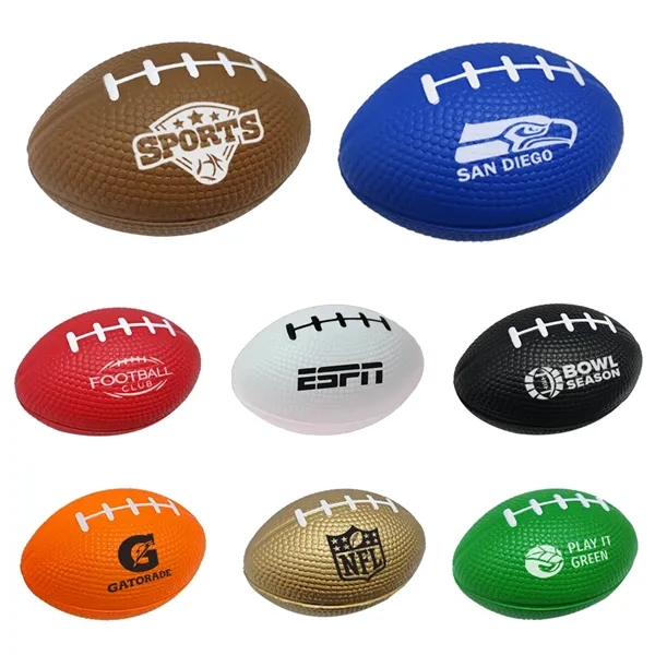Squeezable Football Shape Stress Ball & Grip Strengthener 3 1/4" -... from ASI 45100 Chulani Promotional Products, Inc / Competitive Edge Innovations/Chulani
