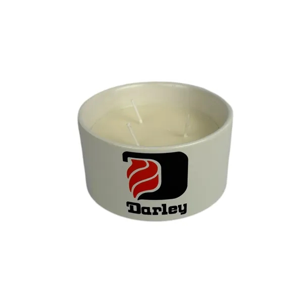 Luxury 10oz vanilla soy candle in a ceramic jar with a... from ASI 72657 Active Life Promo / Apres Ski Ingrain Promo Ingrain