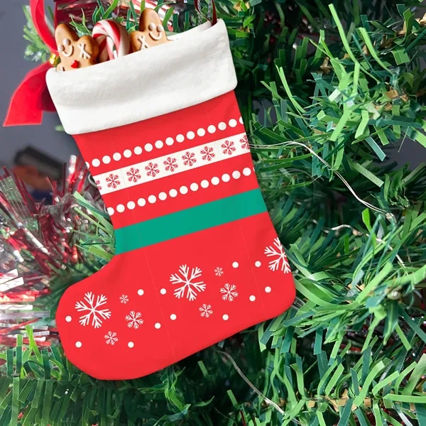 12"x16" full-color Christmas stocking. Soft polyester fleece with vibrant print. Ideal... from ASI 41511 Brainchild USA Inc / BrainChild Gift Club