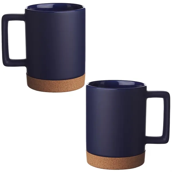 15 oz. cork base ceramic mug with matte exterior and glossy... from ASI 37218 Athena Promo (tm)