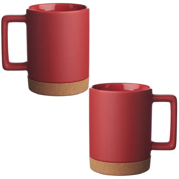 15 oz. cork base ceramic mug with matte exterior and glossy... from ASI 37218 Athena Promo (tm)
