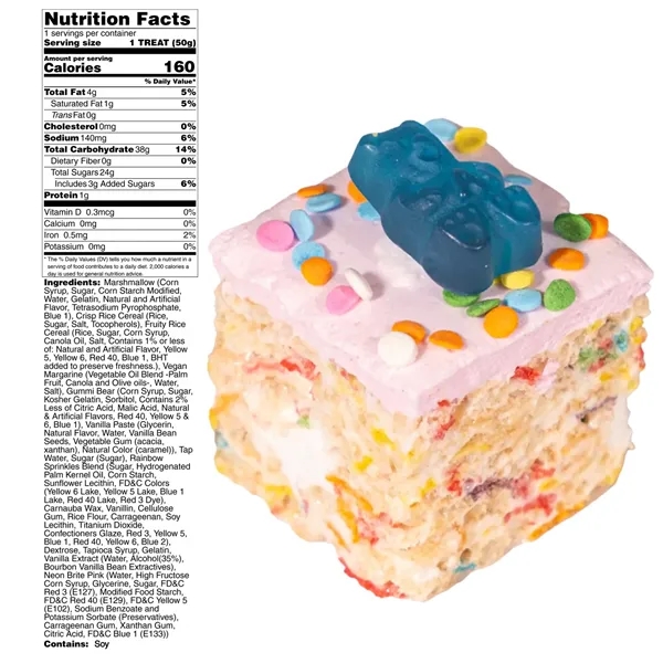 Contains twelve handmade crispy rice treats with custom fondant logos, client... from ASI 57653 Gold Bond