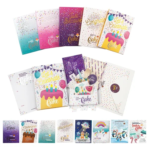 Instacake Cake with Card.... from ASI 57653 Gold Bond