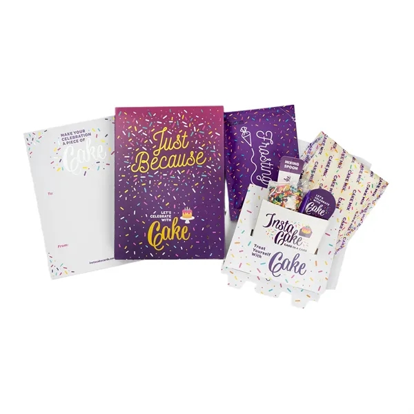 Instacake Cake with Card.... from ASI 57653 Gold Bond