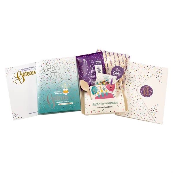 Instacake Cake with Card.... from ASI 57653 Gold Bond