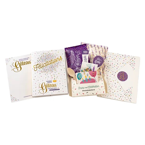 Instacake Cake with Card.... from ASI 57653 Gold Bond