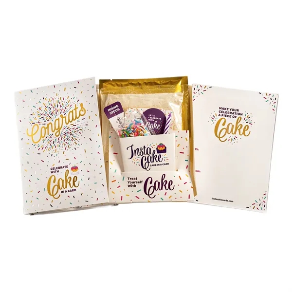 Instacake Cake with Card.... from ASI 57653 Gold Bond