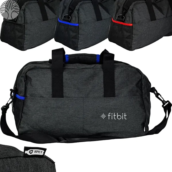 Eco-Conscious 8" x 11" x 18.5" RPET Duffel Bag available in... from ASI 57653 Gold Bond