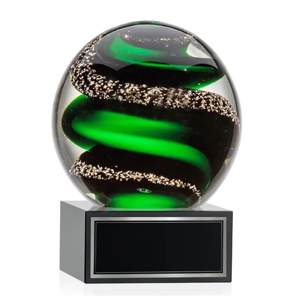 Magnificent Striking Zodiac Art Glass Award features twisting ribbons of emerald... from ASI 84592 St Regis Group / St Regis