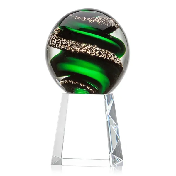 Magnificent Striking Zodiac Art Glass Award features twisting ribbons of emerald... from ASI 84592 St Regis Group / St Regis