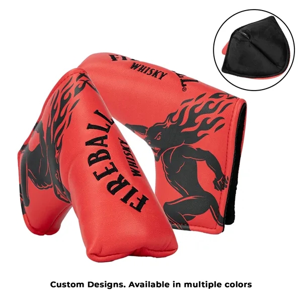 Blade putter head cover with full color digital printing on entire... from ASI 57653 Gold Bond