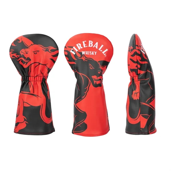 Driver head cover with full color digital printing on entire front... from ASI 57653 Gold Bond