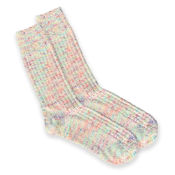 These ultra-soft, eco-forward socks are made with 90% GRS-certified recycled wool... from ASI 57653 Gold Bond