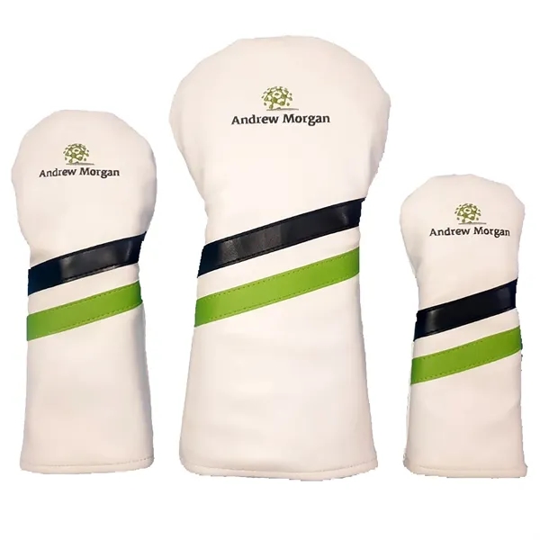 Handcrafted embroidered head covers. The set includes three sizes: Driver (460cc),... from ASI 57653 Gold Bond
