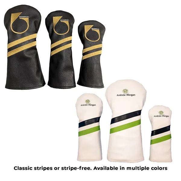 Handcrafted embroidered head covers. The set includes three sizes: Driver (460cc),... from ASI 57653 Gold Bond