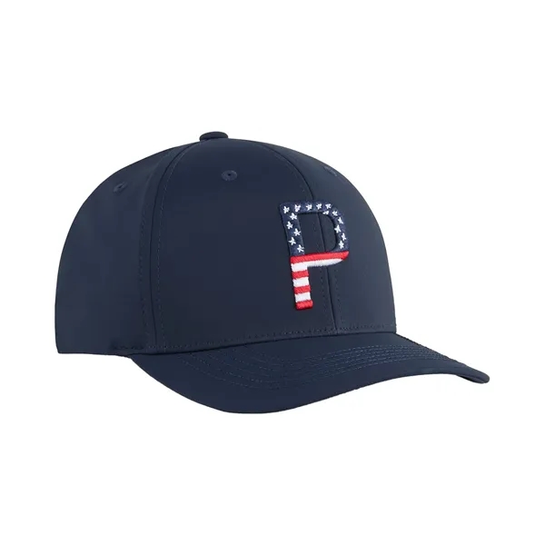 The golf Pars and Stripes 6 panel hat is a patriotic-themed... from ASI 57653 Gold Bond