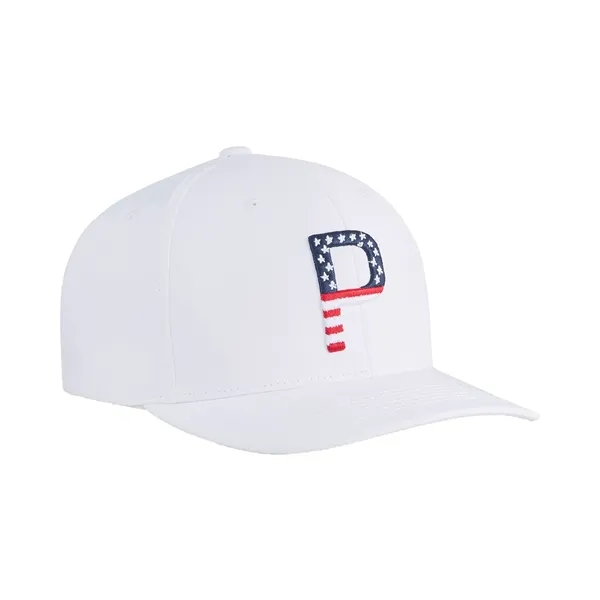 The golf Pars and Stripes 6 panel hat is a patriotic-themed... from ASI 57653 Gold Bond