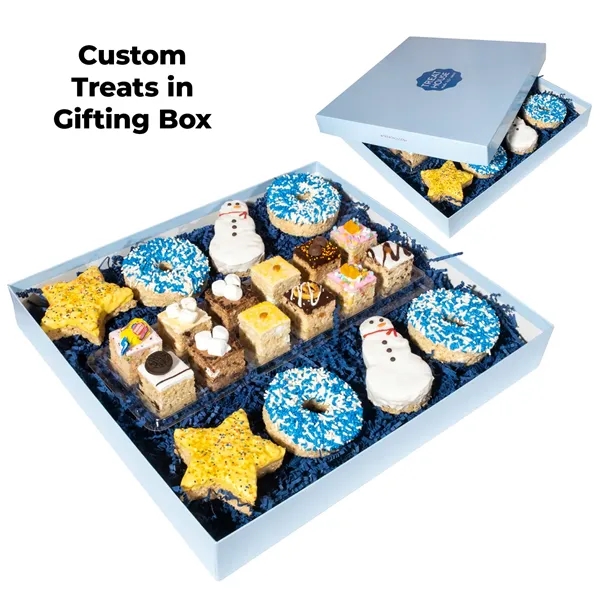 Deluxe box with 12 handmade crispy rice treats and 8 hand-dipped... from ASI 57653 Gold Bond