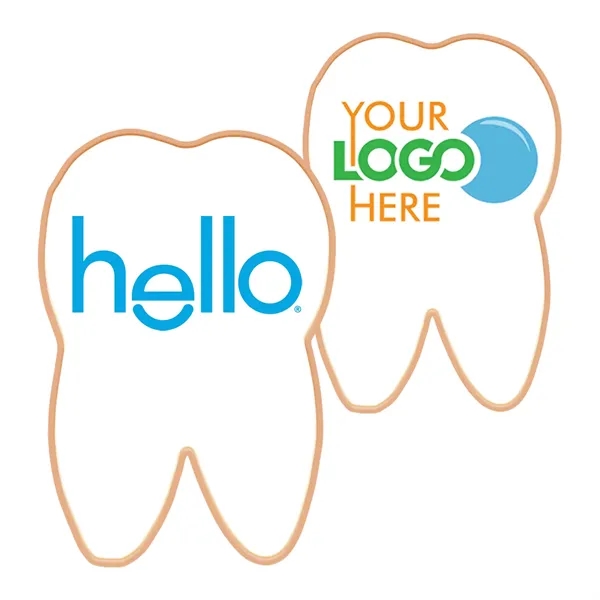 4" tooth shaped logo sugar cookie handmade from scratch.... from ASI 57653 Gold Bond