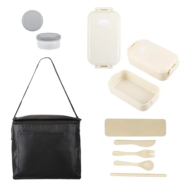 Lunch storage set with reusable storage containers, cooler bag, and a... from ASI 61966 HPG / Beacon Promotions
