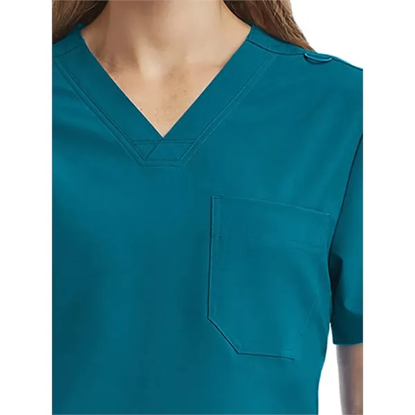 ScrubJoy Fit-4-All - Unisex Three-Pocket V-Neck Scrub Top... from ASI 86018 Scrub Authority / Uniform Stores