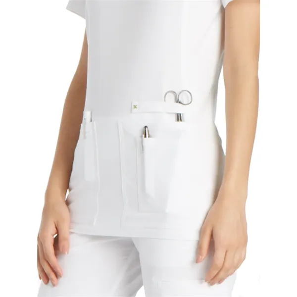 Cherokee iFlex Women's V-Neck Knit Panel Top... from ASI 86018 Scrub Authority / Uniform Stores